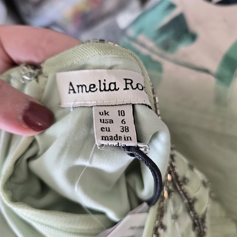 NWT Amelia Rose At Modcloth Unforgetable Evening Maxi Dress Size 6 - Picture 7 of 9